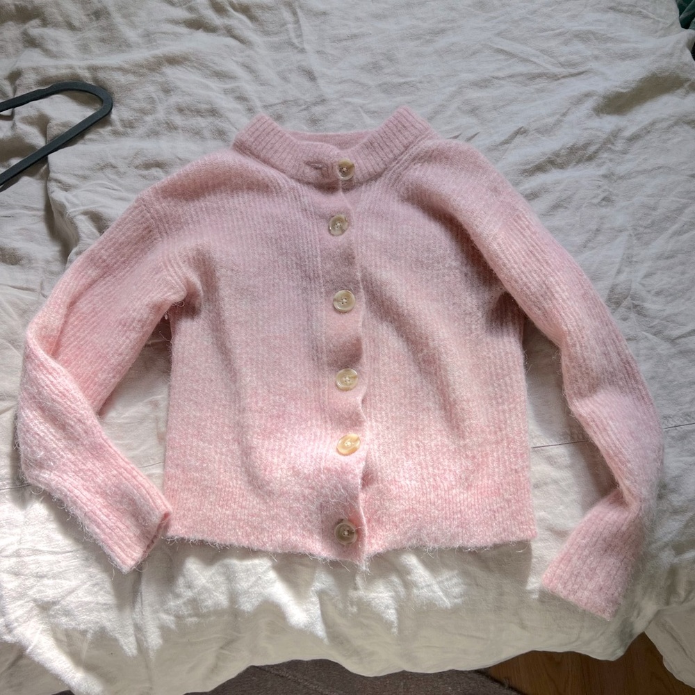 Pink alpaca cardigan Everlane S